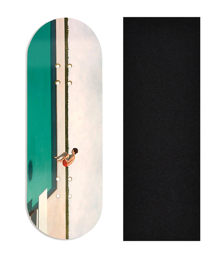 Teak Tuning Heat Transfer Graphic Wooden Fingerboard Deck, Samual Walker - Entry #81 32mm Deck