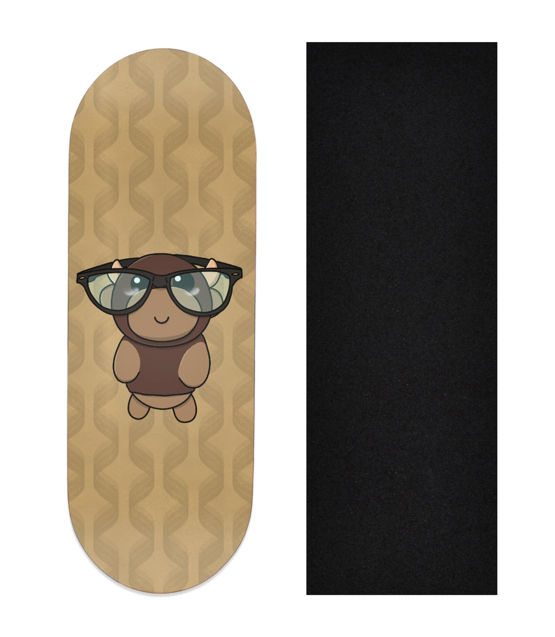 Teak Tuning Heat Transfer Graphic Wooden Fingerboard Deck, "@trumanlum - Entry 128" 32mm Deck