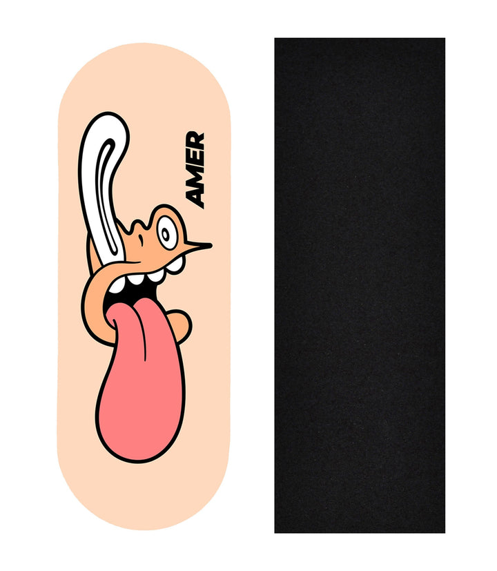 Teak Tuning Heat Transfer Graphic Wooden Fingerboard Deck, Amer - Entry#53 34mm Deck