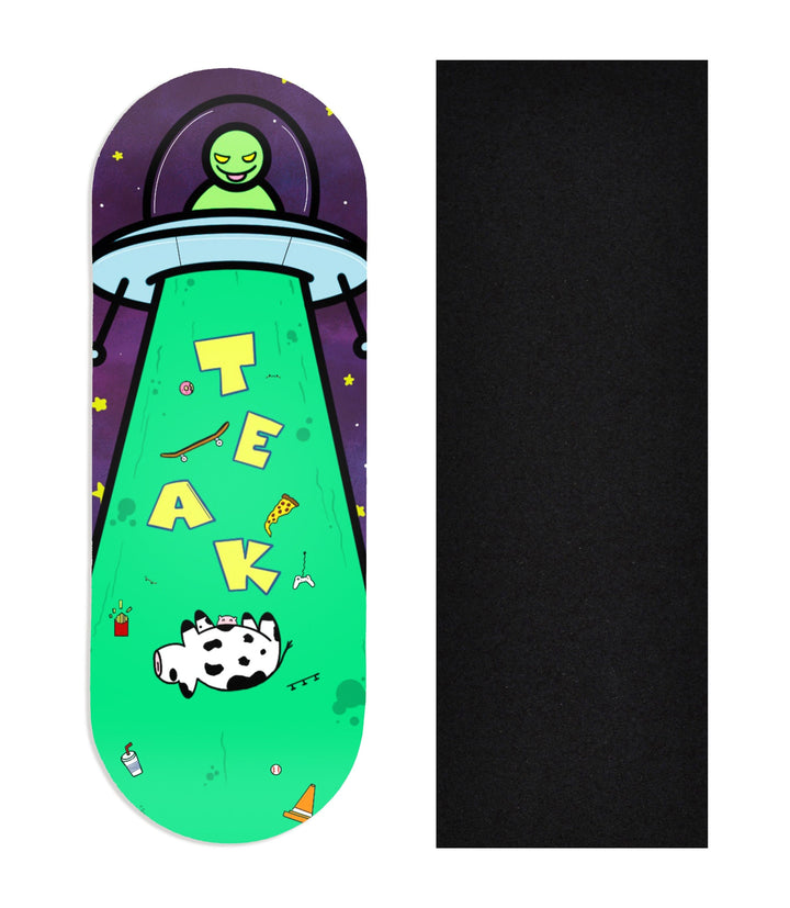 Teak Tuning Heat Transfer Graphic Wooden Fingerboard Deck, @plaguefingers - Entry#83 34mm Deck