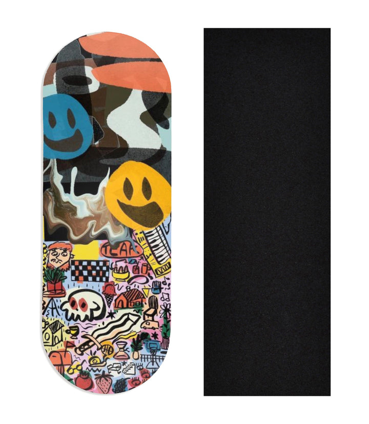 Teak Tuning Heat Transfer Graphic Wooden Fingerboard Deck, @cizek.psd- Entry #134 34mm Deck