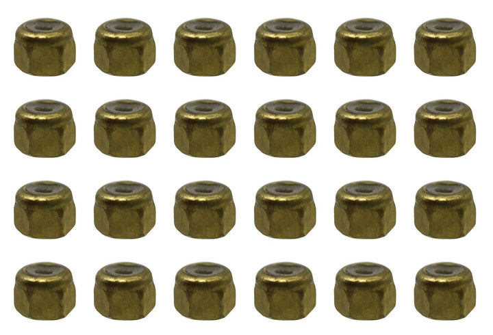Teak Tuning Professional Nylon Insert Fingerboard Lock Nuts (Gold Colorway) 24 pack