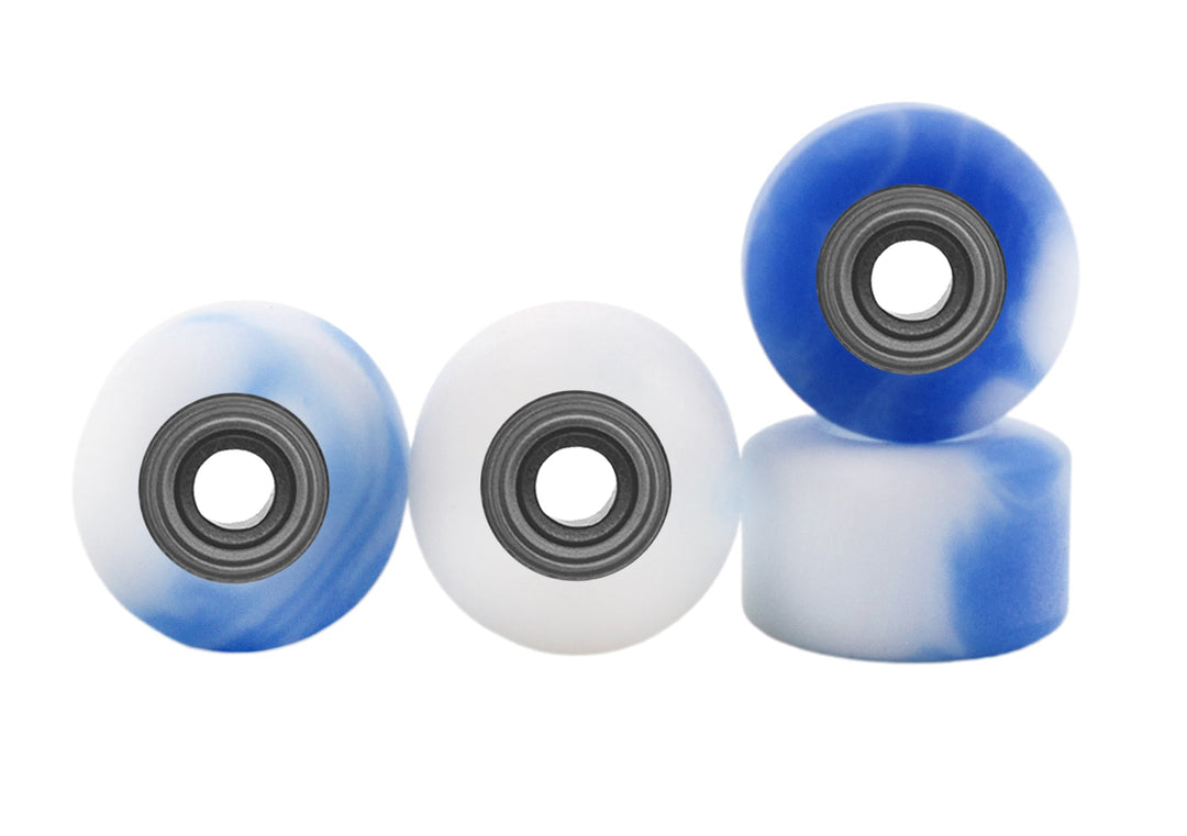 Teak Tuning Apex Shorty Wheels - 61D Urethane - ABEC-9 Bearings - "Ocean Swirl"