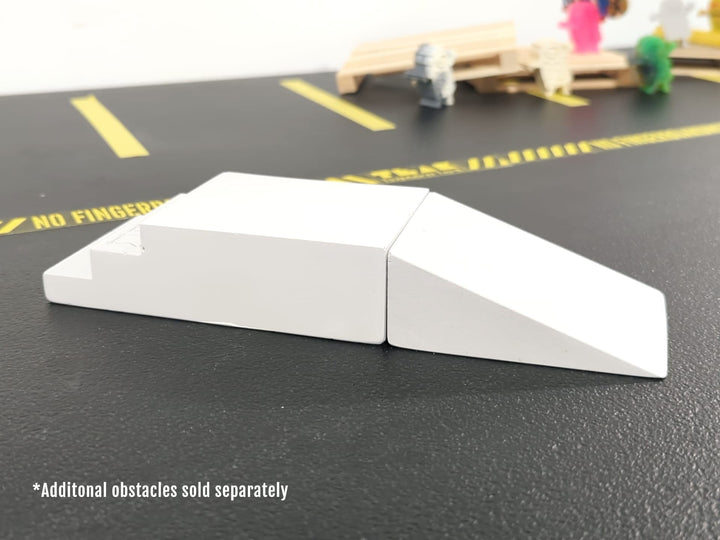 Teak Tuning 2PK Monument Series Concrete Kicker Ramps, Medium - 1 Inch Tall, 4 Inches Long - "Sterling Gray" Colorway