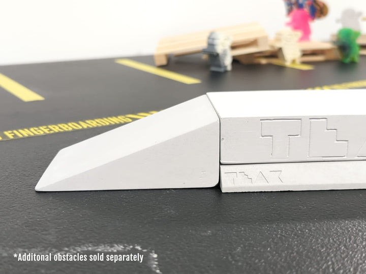 Teak Tuning 2PK Monument Series Concrete Lowboy 1.0 Kicker Ramps, Small - 1 Inch Tall, 3 Inches Long - "Sterling Gray" Colorway