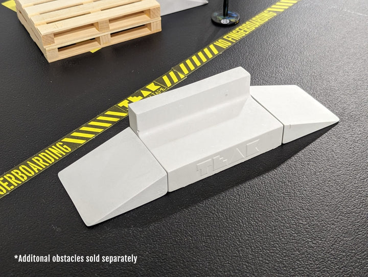 Teak Tuning 2PK Monument Series Concrete Lowboy 1.0 Kicker Ramps, Small - 1 Inch Tall, 3 Inches Long - "Sterling Gray" Colorway