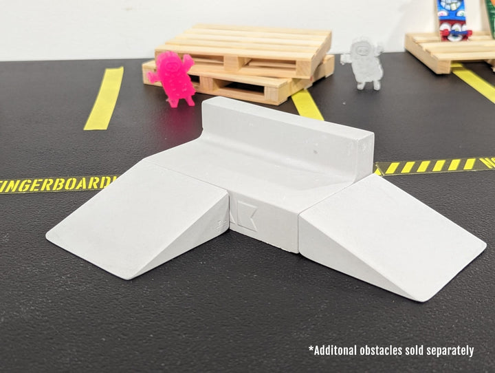 Teak Tuning 2PK Monument Series Concrete Lowboy 1.0 Kicker Ramps, Small - 1 Inch Tall, 3 Inches Long - "Sterling Gray" Colorway