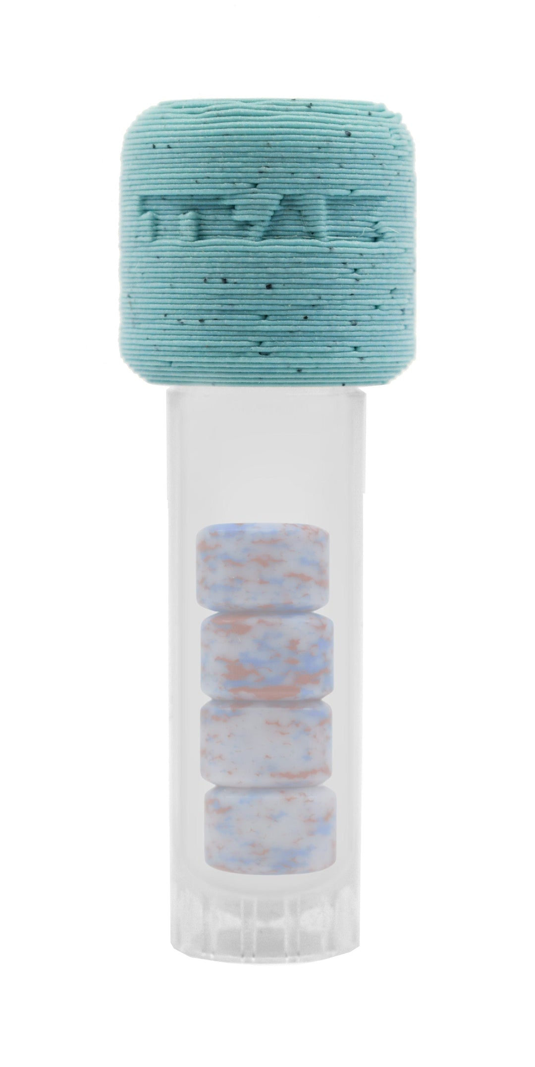 Teak Tuning *LIMITED RUN* Apex 65D All Terrain Polymer (ATP) Fingerboard Wheels, New Street Shape - Digital Swirls, Limited Series - Premium ABEC-9 Stealth Bearings - Firecracker Swirl Colorway - Set of 7