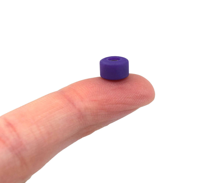 Teak Tuning Apex 61D Urethane Fingerboard Wheels, New Street Shape, Ultra Spin Bearings - Grape Colorway - Set of 4