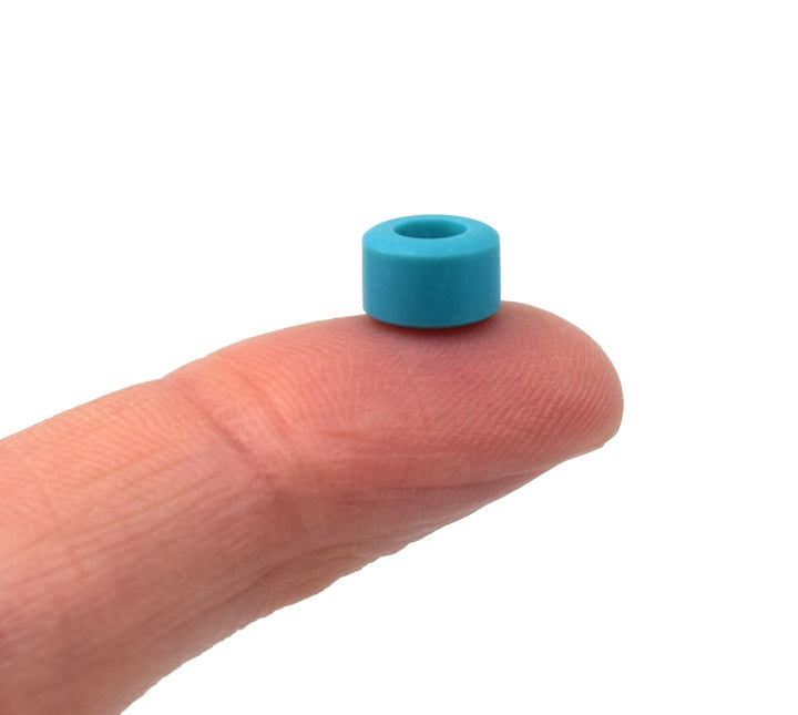 Teak Tuning Apex 65D All Terrain Polymer (ATP) Fingerboard Wheels, New Street Shape - Premium ABEC-9 Stealth Bearings - Sea Voyage Colorway - Set of 4