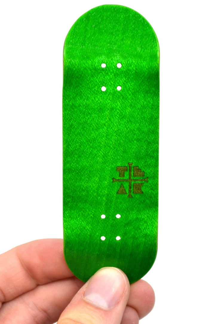 Teak Tuning PROlific Wooden Fingerboard Deck, "Ghillie Green" - 34mm x 97mm