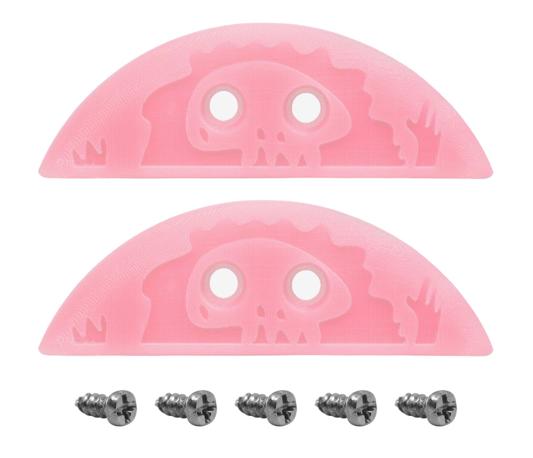 Teak Tuning Peeping Yeti Fingerboard Nose & Tail Guards - 7.5mm x 22mm - Pink