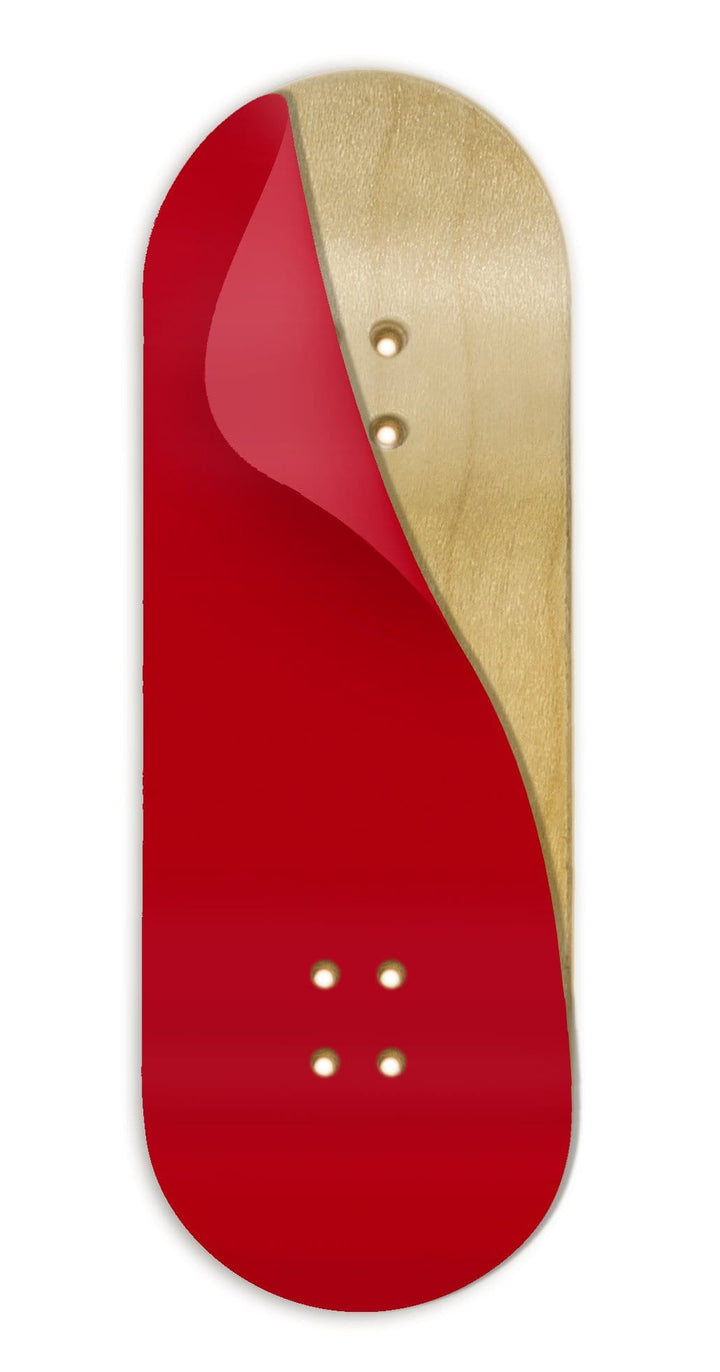 Teak Tuning Teak Swap Fingerboard Deck & ColorBlock Wrap - "Scarlet Red" - 32mm x 97mm
