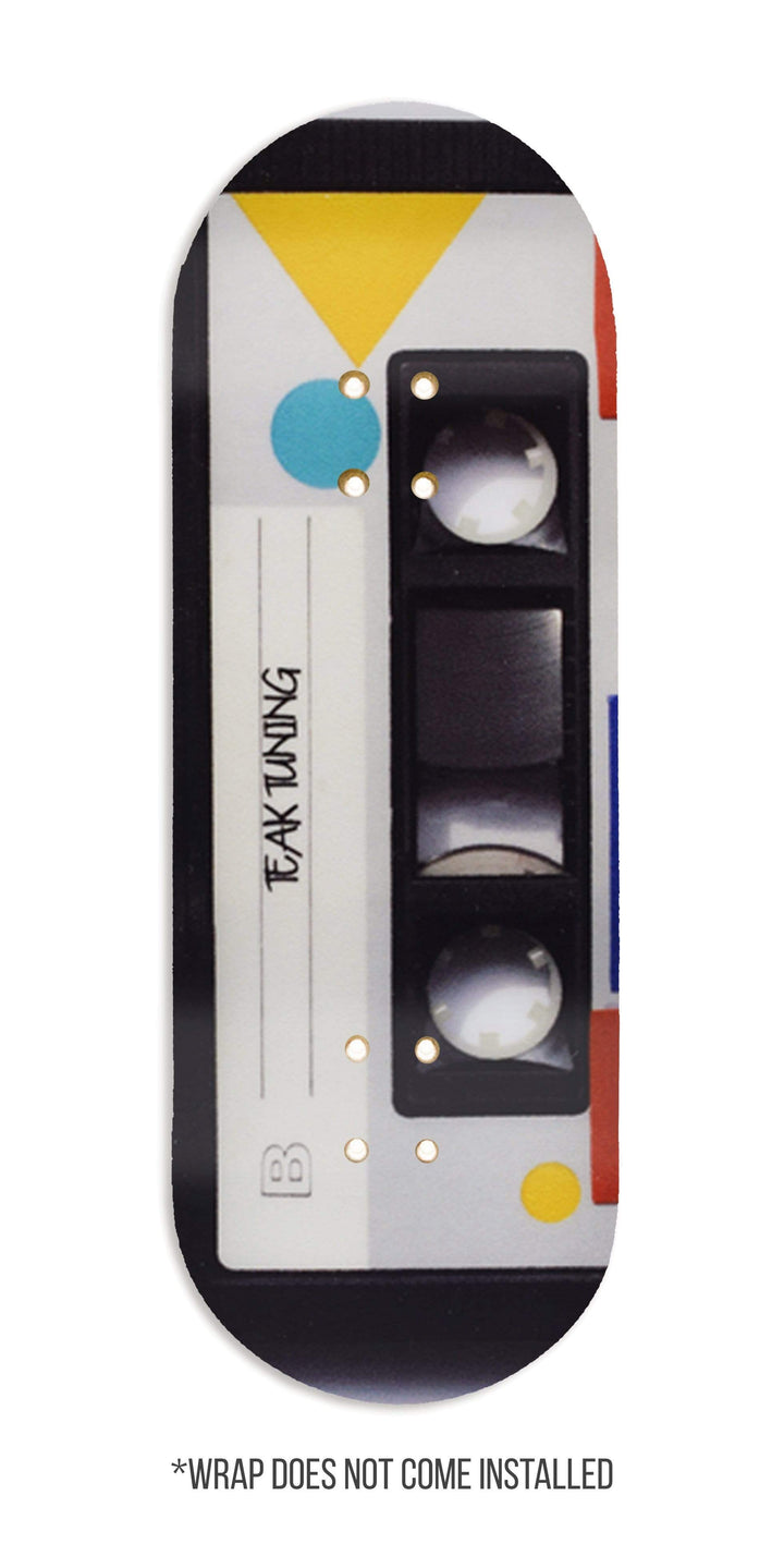 Teak Tuning Teak Swap Fingerboard Deck & Graphic Wrap - "Cassette Tape" - 32mm x 97mm