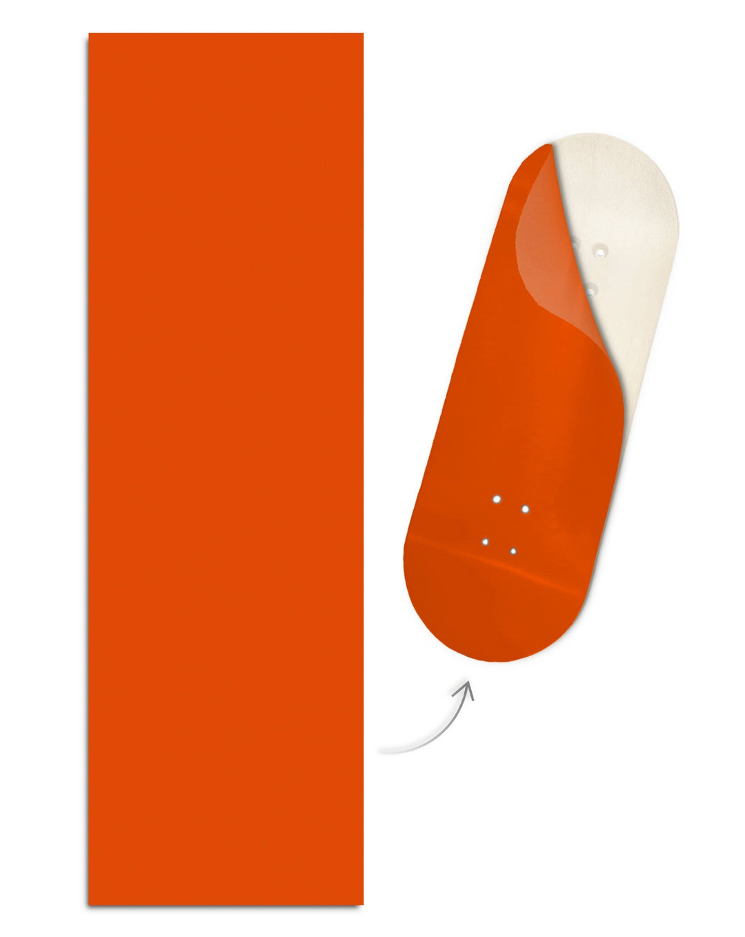 Teak Tuning "Orange Tango Colorway" ColorBlock Fingerboard Deck Wrap - 35mm x 110mm