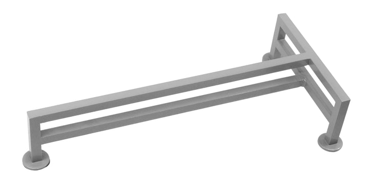 Teak Tuning Fence Style, T-Shaped Fingerboard Rail, 12" Long - Steel Construction - Silver Grey