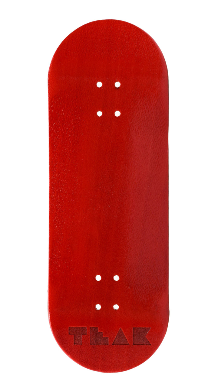 Teak Tuning PROlific Wooden 5 Ply Fingerboard Deck 32x95mm - Cherry Red - with Color Matching Mid Ply