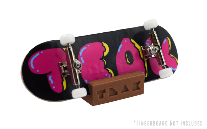 Teak Tuning Fingerboard Display Stand - Rectangle Edition - Sienna Brown Colorway