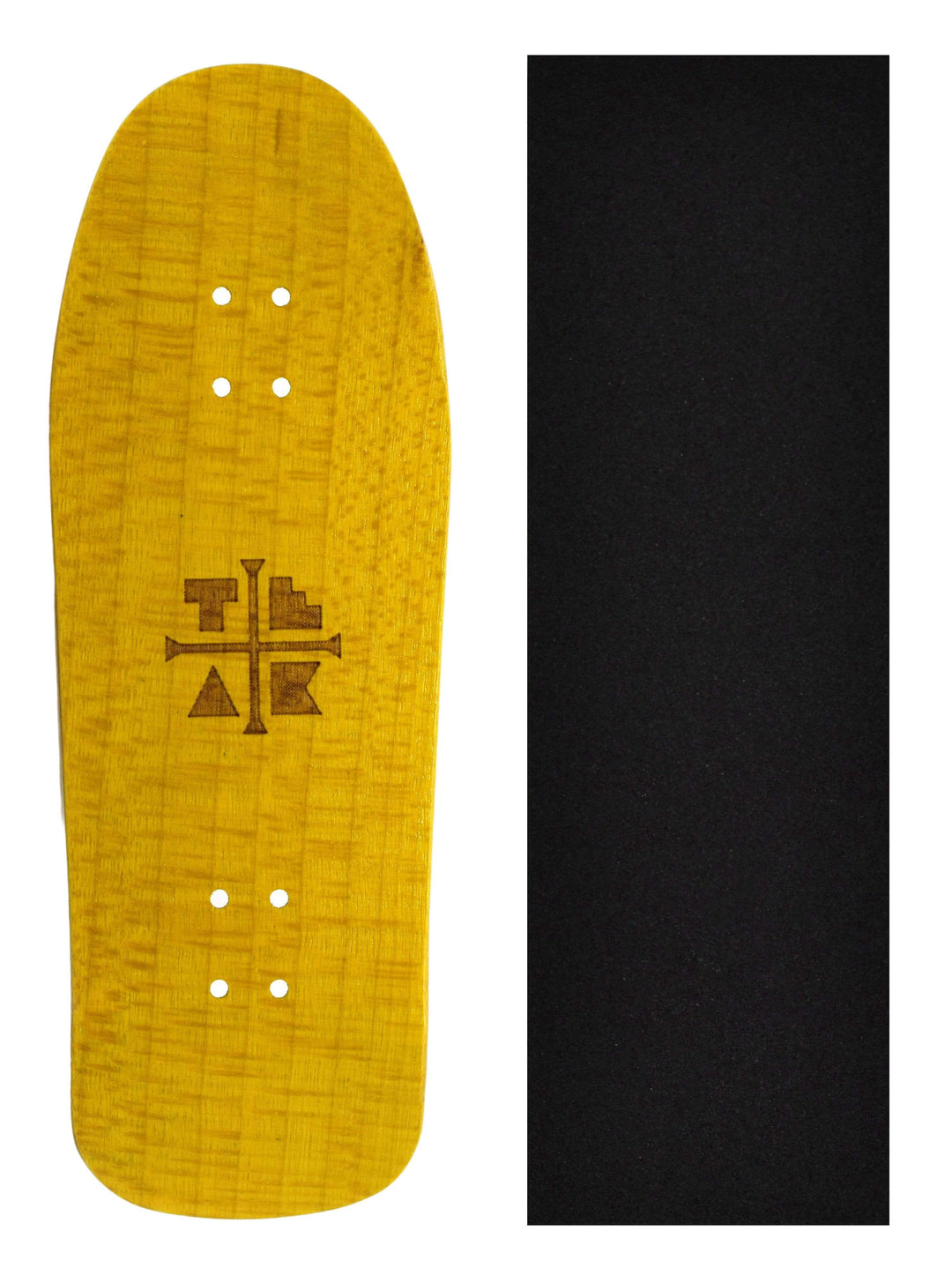Teak Tuning Carlsbad Cruiser Wooden Fingerboard Deck, "Banana Yellow" - 34mm x 100mm