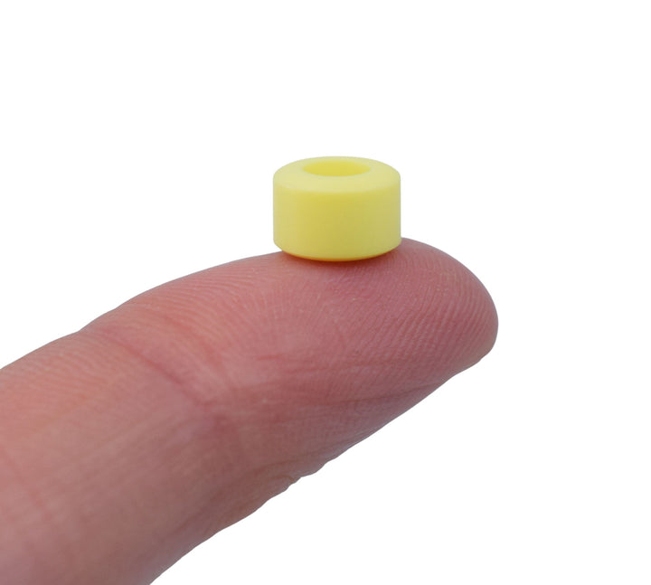 Teak Tuning Apex 65D All Terrain Polymer (ATP) Fingerboard Wheels, New Street Shape - Premium ABEC-9 Stealth Bearings - Lemonade Colorway - Set of 4