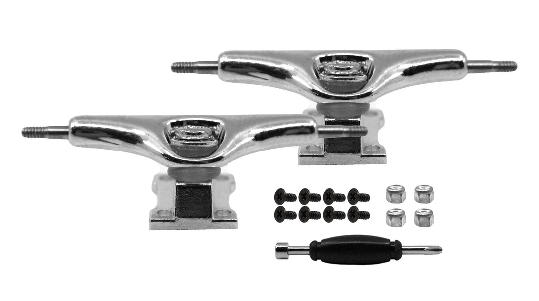 Teak Tuning Prodigy Swerve Trucks, 32mm - Polished Silver Colorway