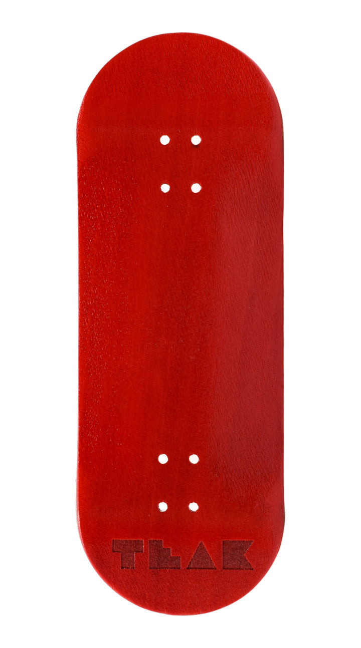 Teak Tuning PROlific Wooden 5 Ply Fingerboard Deck 34x95mm - Cherry Red - with Color Matching Mid Ply