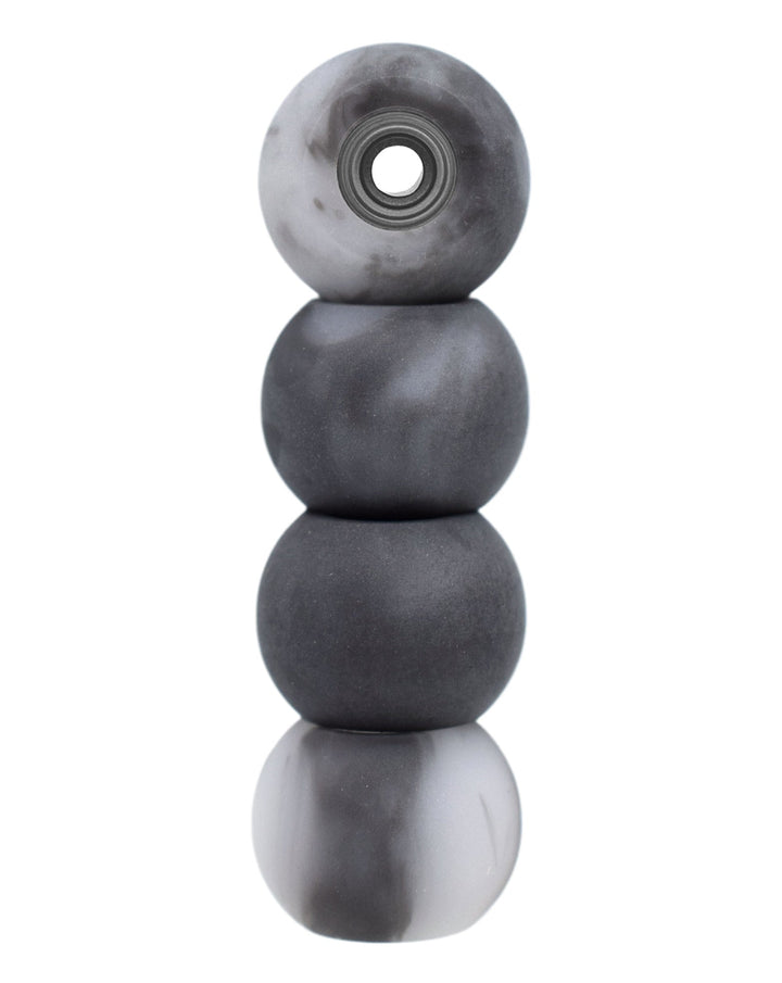 Teak Tuning Apex 61D Urethane Fingerboard Wheels, Globe Shape, ABEC-9 Stealth Bearings - Luna Colorway - Set of 4