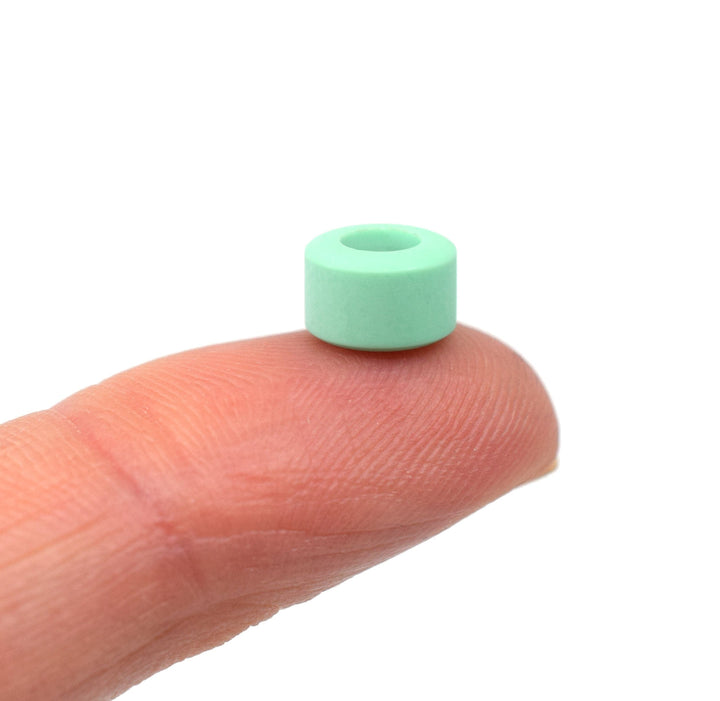 Teak Tuning Apex 71D Urethane Fingerboard Wheels, New Street Shape, Ultra Spin Bearings - Mint Colorway - Set of 4