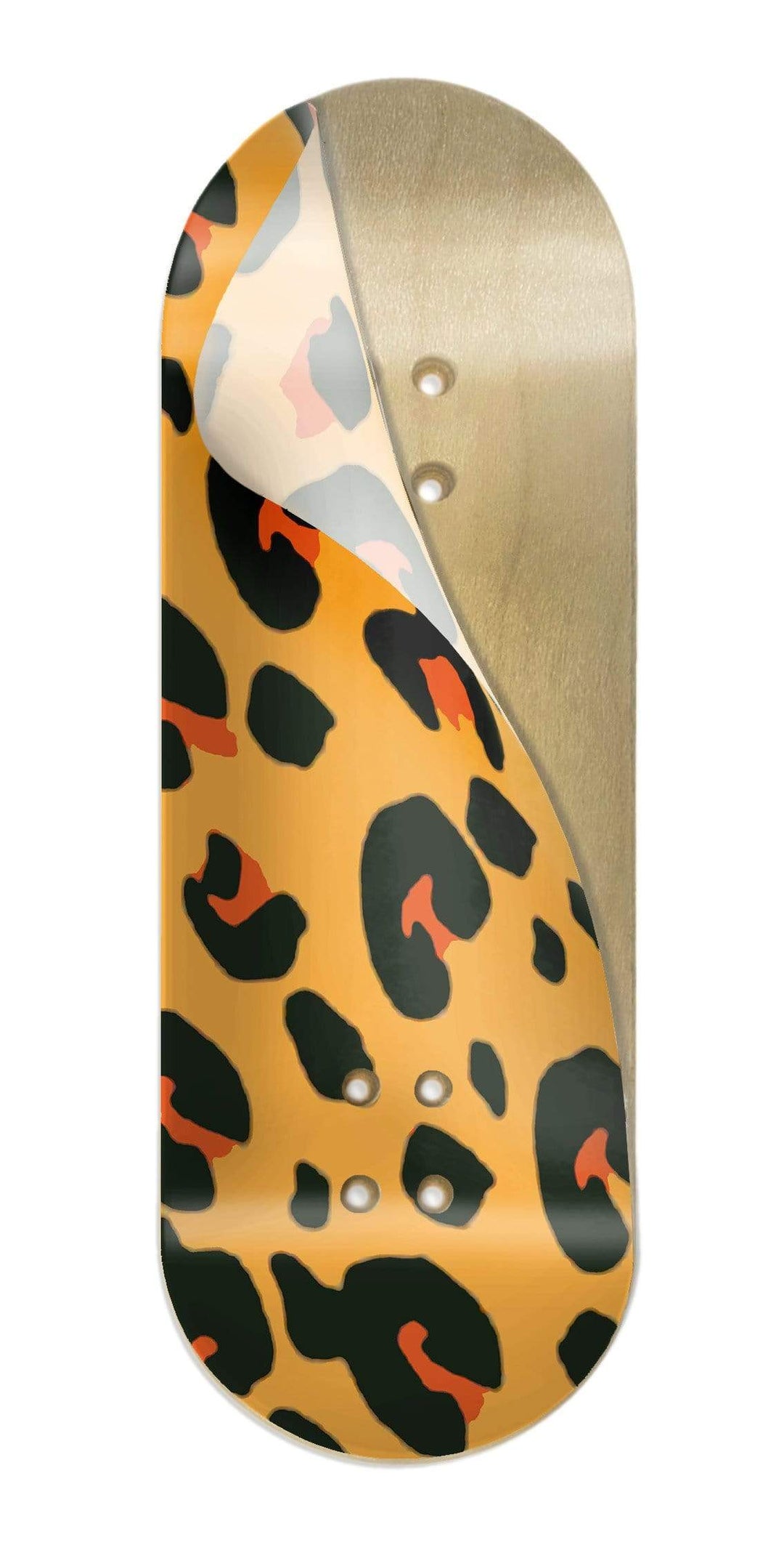 Teak Tuning Teak Swap Fingerboard Deck & ColorBlock Wrap - "Leopard Print" - 32mm x 97mm