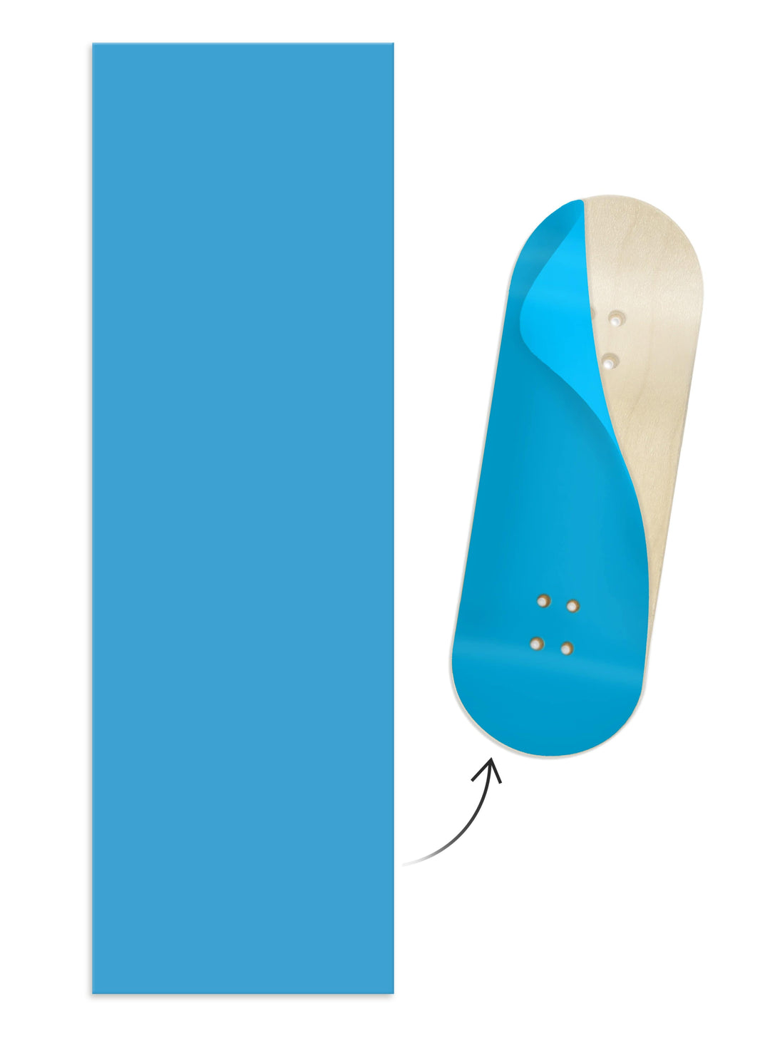 Teak Tuning "Blue Harbor Colorway" ColorBlock Fingerboard Deck Wrap - 35mm x 110mm