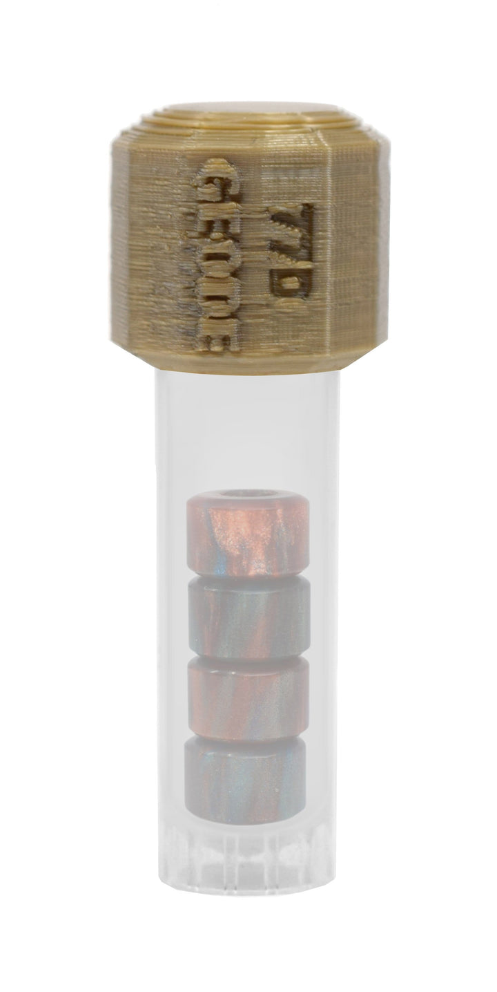 Teak Tuning Apex New Street, Geode Series Wheels - 77D Urethane - Abec-9 Bearings - "Dark Rainbow Onyx"