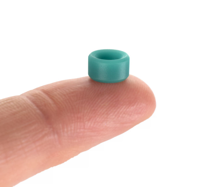 Teak Tuning Slim Bowl Fingerboard Wheels - 61D Urethane, ABEC-9 Bearings - Teak Teal Colorway