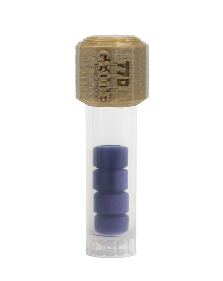 Teak Tuning Apex Urethane Fingerboard Wheels, New Street Style, Geode Series - ABEC-9 Stealth Bearings - 77D - Amethyst Swirl Colorway