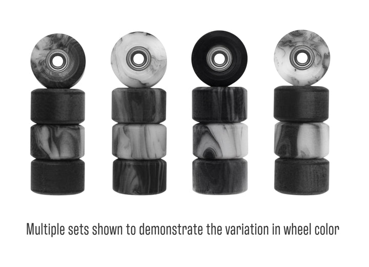 Teak Tuning Apex New Street Wheels, "Grey & White Swirl" - 61D - ABEC-9 Bearings