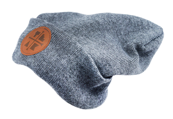 Teak Tuning Limited Edition Beanie "Heather Gray" Edition with Teak Tuning Faux Leather Patch