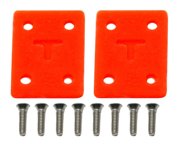 Teak Tuning Riser Pad Kit (Includes 8 Long Screws) - Red Velvet