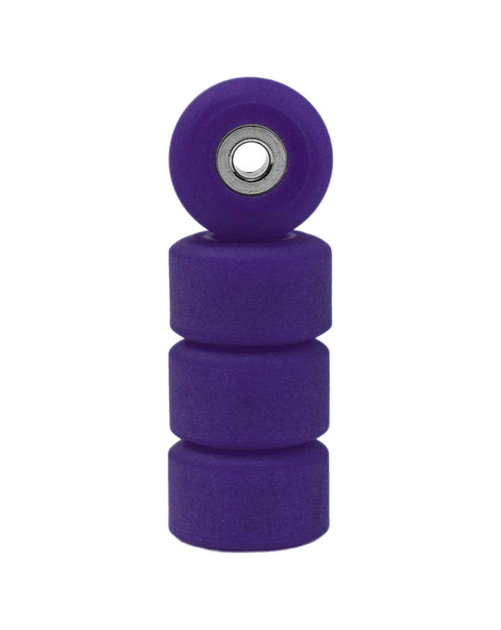 Teak Tuning Apex 61D Urethane Fingerboard Wheels, New Street Shape, Ultra Spin Bearings - Grape Colorway - Set of 4