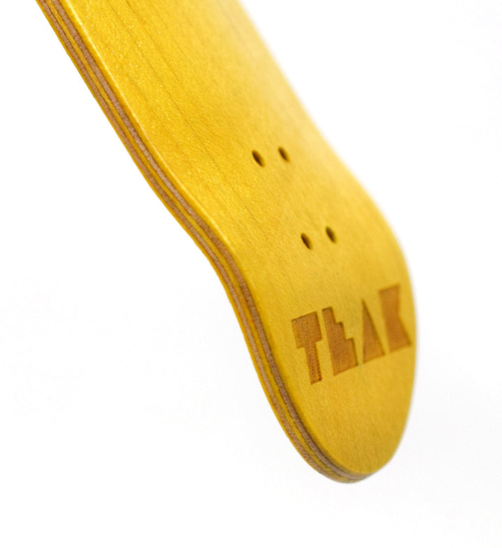 Teak Tuning PROlific Wooden 5 Ply Fingerboard Deck 35x95mm - Banana Yellow - with Color Matching Mid Ply