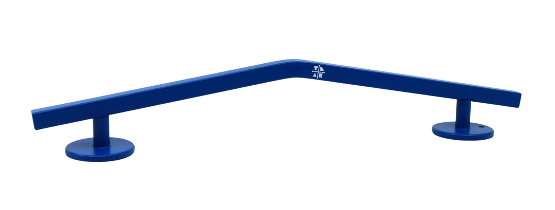Teak Tuning Straight, Mellow Peak Style Fingerboard Rail, 12" Long - Steel Construction - Cobalt Blue