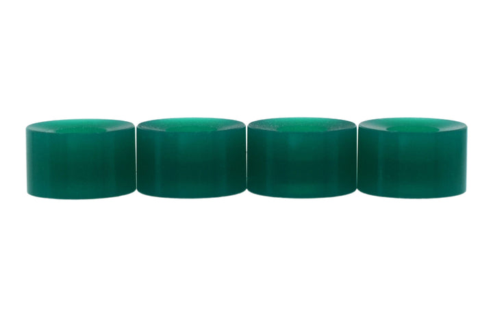Teak Tuning Apex 71D Urethane Fingerboard Wheels, Cruiser Style, Bowl Shaped - Jade Green Colorway - Set of 4