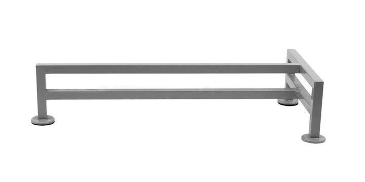 Teak Tuning Fence Style, T-Shaped Fingerboard Rail, 12" Long - Steel Construction - Silver Grey