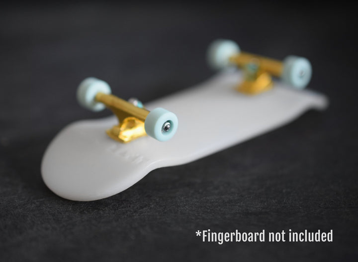 Teak Tuning Apex 77D Urethane Fingerboard Wheels, New Street Shape, Ultra Spin Bearings - Blizzard Blue (Matte Finish) - Set of 4