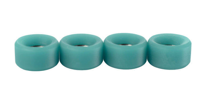 Teak Tuning Slim Bowl Fingerboard Wheels - 61D Urethane, ABEC-9 Bearings - Teak Teal Colorway