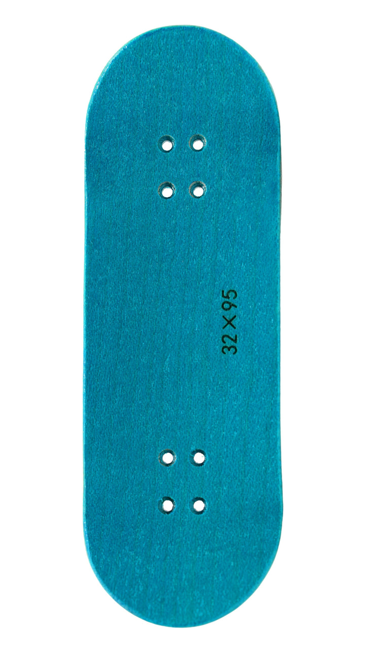 Teak Tuning PROlific Wooden 5 Ply Fingerboard Deck 32x95mm - Teak Teal - with Color Matching Mid Ply