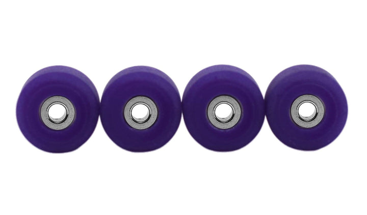 Teak Tuning Apex 61D Urethane Fingerboard Wheels, New Street Shape, Ultra Spin Bearings - Grape Colorway - Set of 4