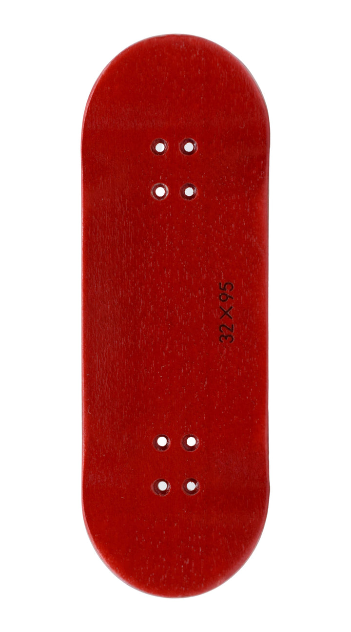 Teak Tuning PROlific Wooden 5 Ply Fingerboard Deck 32x95mm - Cherry Red - with Color Matching Mid Ply