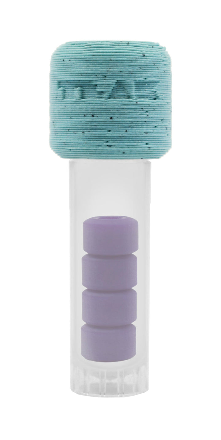 Teak Tuning Apex 61D Urethane Fingerboard Wheels, New Street Shape, Ultra Spin Bearings - Grape Colorway - Set of 4