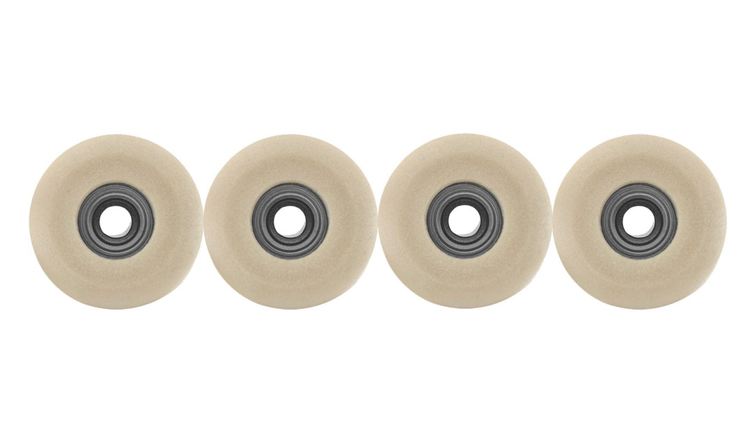 Teak Tuning Apex 65D All Terrain Polymer (ATP) Fingerboard Wheels, New Street Shape - Premium ABEC-9 Stealth Bearings - Coyote Tan Colorway - Set of 4