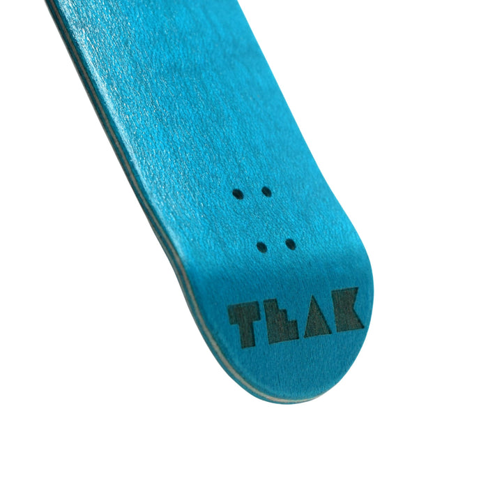 Teak Tuning PROlific Wooden 5 Ply Fingerboard Deck 32x95mm - Teak Teal - with Color Matching Mid Ply