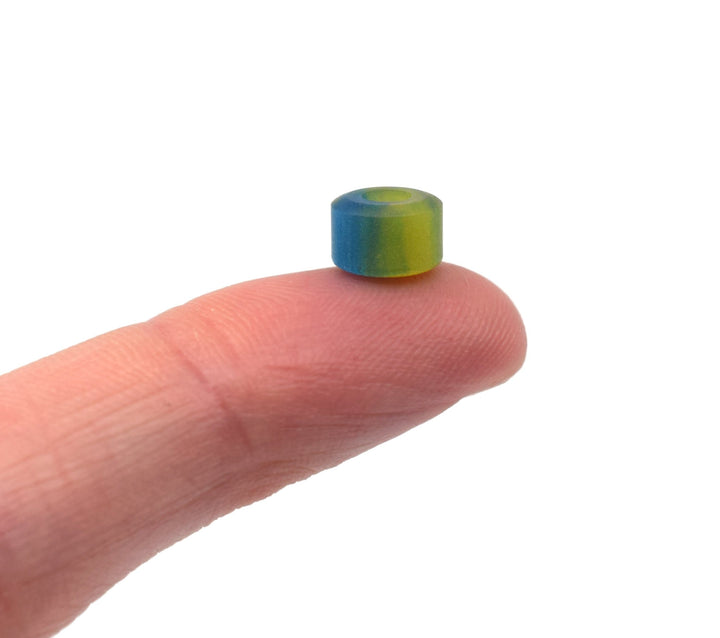 Teak Tuning Apex Urethane Fingerboard Bearing Wheels, New Street Style, Geode Series - 77D - Mystic Topaz Colorway - Set of 4